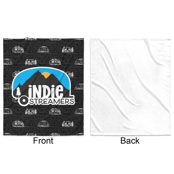 Airstream Indie Club Logo Minky Blanket - 50"x60" - Single Sided - Front & Back