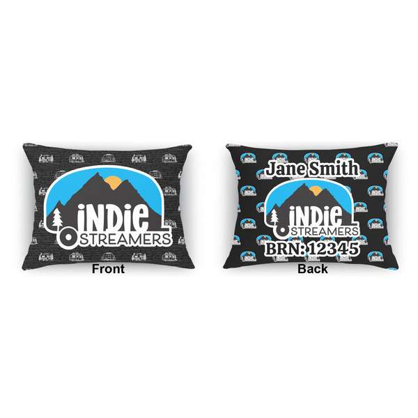 Airstream Indie Club Logo Outdoor Rectangular Throw Pillow (Front and Back)