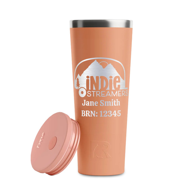 Airstream Indie Club Logo Peach RTIC Everyday Tumbler - 28 oz. - Lid Off