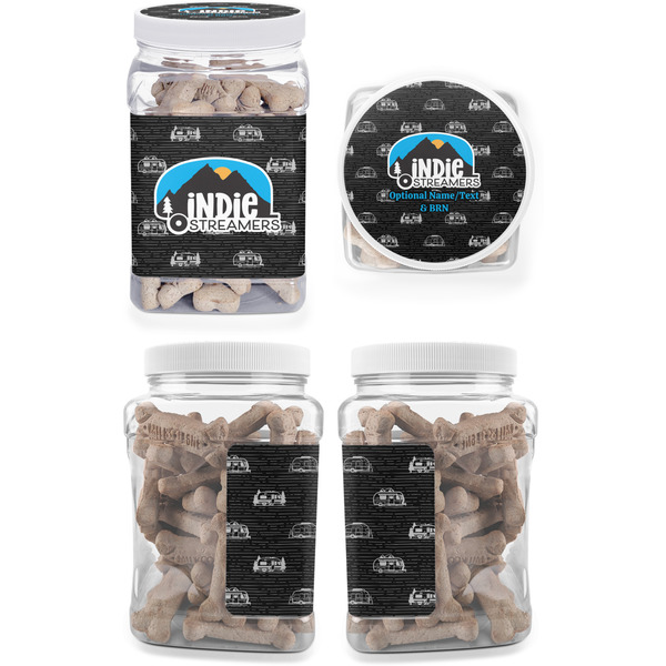 Airstream Indie Club Logo Pet Treat Jar - Multiple Angles