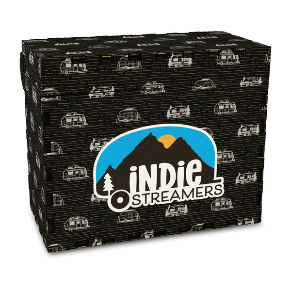 Custom Airstream Indie Club Logo Wood Recipe Box - Full Color Print