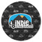 Airstream Indie Club Logo Round Rubber Backed Coaster - Single
