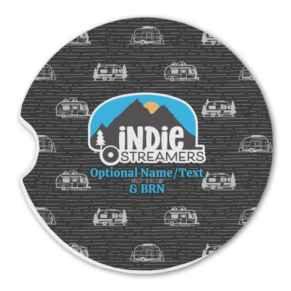 Airstream Indie Club Logo Sandstone Car Coaster - Single