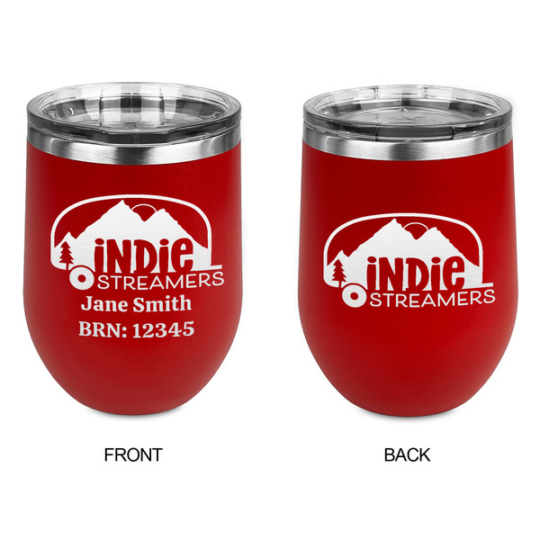 Airstream Indie Club Logo Stainless Wine Tumblers - Red - Double Sided - Approval