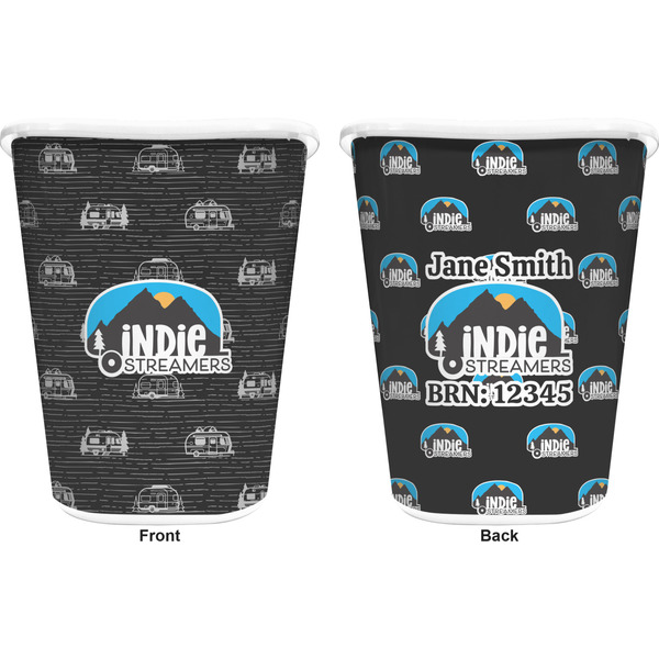 Airstream Indie Club Logo Waste Basket - White - Double Sided - Approval