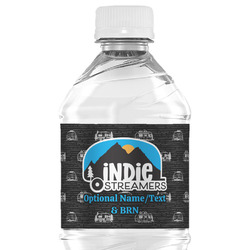 Airstream Indie Club Logo Water Bottle Labels - Custom Sized