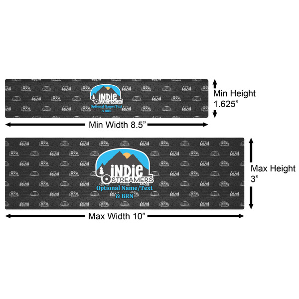 Airstream Indie Club Logo Water Bottle Labels w/ Dimensions