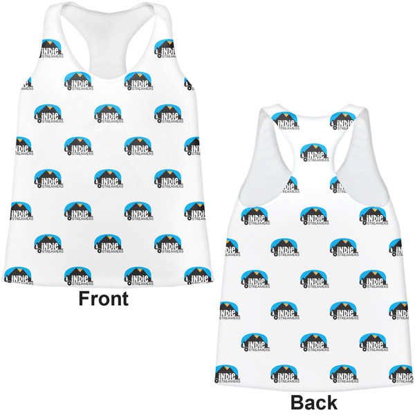 Airstream Indie Club Logo Womens Racerback Tank Tops - Medium - Front and Back