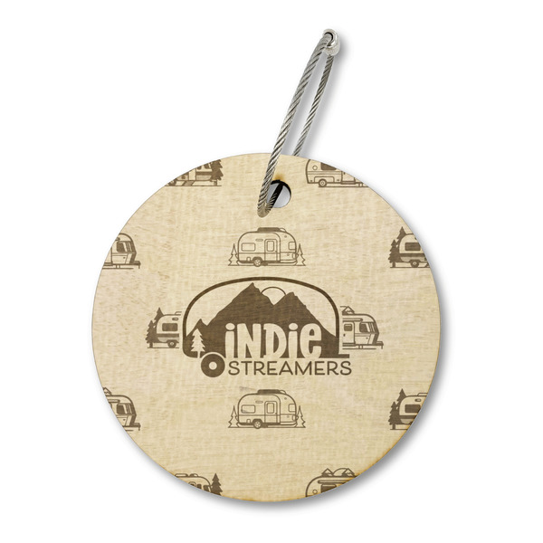 Airstream Indie Club Logo Wood Luggage Tags - Round - Front/Main