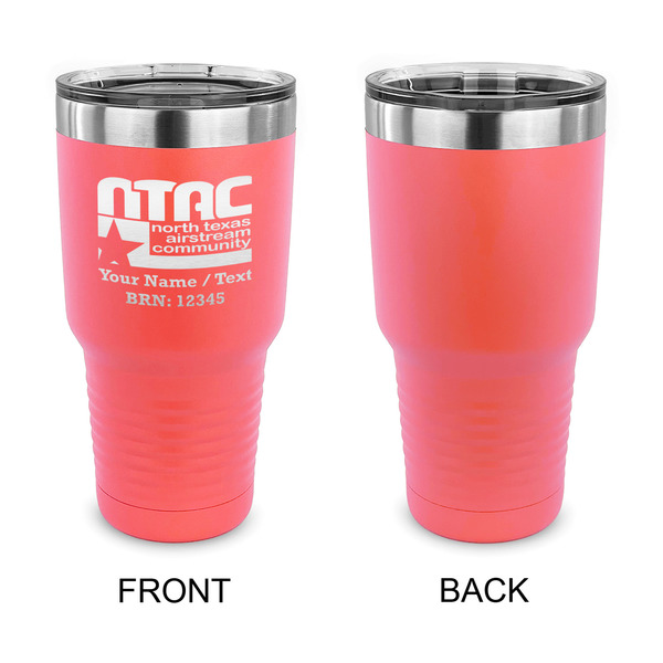 North Texas Airstream Community 30 oz Stainless Steel Ringneck Tumblers - Coral - Single Sided - APPROVAL