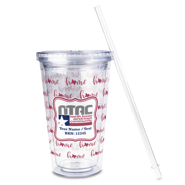 North Texas Airstream Community Acrylic Tumbler - Full Print - Front straw out