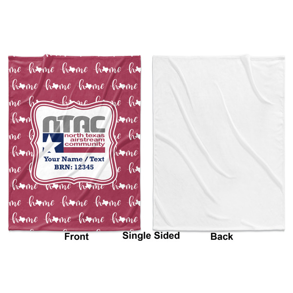North Texas Airstream Community Baby Blanket (Single Sided - Printed Front, White Back)