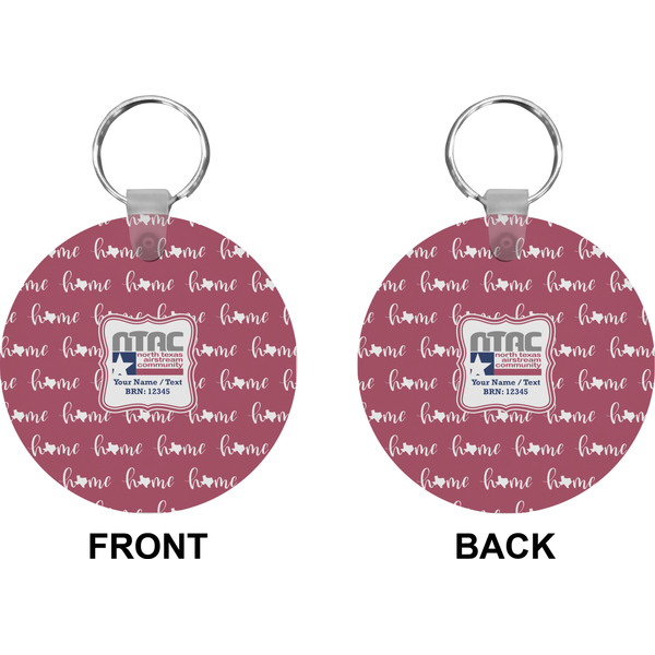 North Texas Airstream Community Circle Keychain (Front + Back)