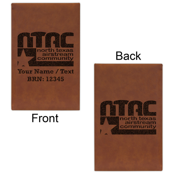 North Texas Airstream Community Cognac Leatherette Journal - Double Sided - Apvl