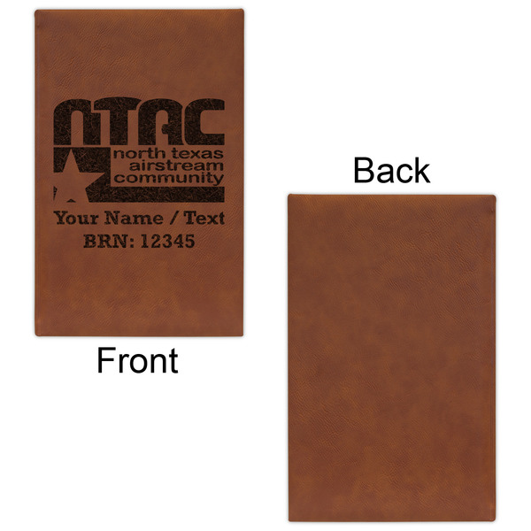 North Texas Airstream Community Cognac Leatherette Journal - Single Sided - Apvl