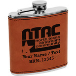 North Texas Airstream Community Leatherette Wrapped Stainless Steel Flask