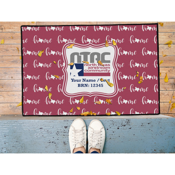 North Texas Airstream Community Door Mat - 36"x24" - Lifestyle