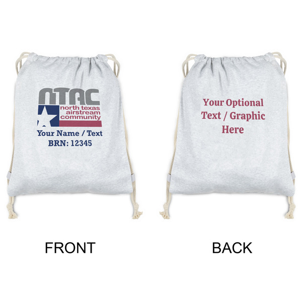 North Texas Airstream Community Drawstring Backpacks - Sweatshirt Fleece - Double Sided - APPROVAL