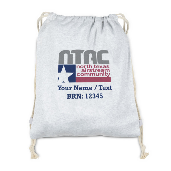 Custom North Texas Airstream Community Drawstring Backpack - Sweatshirt Fleece - Double-Sided