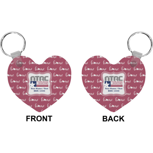 North Texas Airstream Community Heart Keychain (Front + Back)