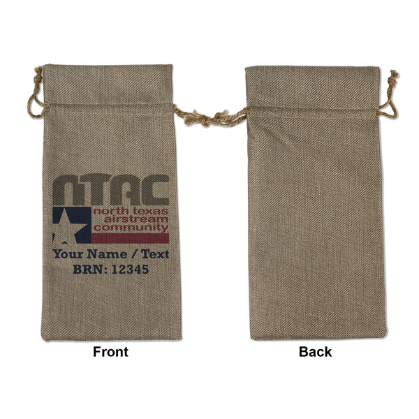 North Texas Airstream Community Large Burlap Gift Bags - Front Approval