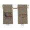 North Texas Airstream Community Burlap Gift Bag - Large - Double-Sided
