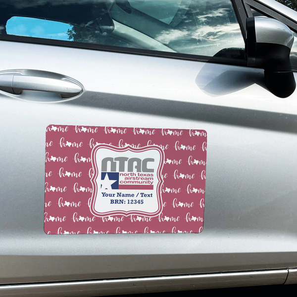 North Texas Airstream Community Large Rectangle Car Magnets- In Context