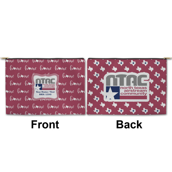 North Texas Airstream Community Large Zipper Pouch Approval (Front and Back)