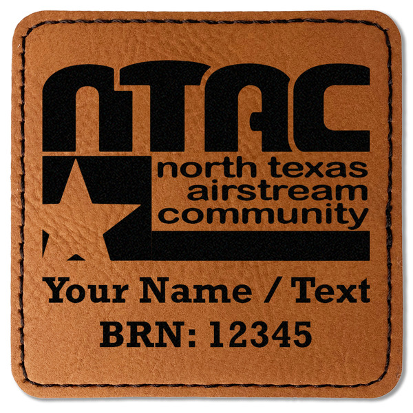 North Texas Airstream Community Leatherette Patches - Square