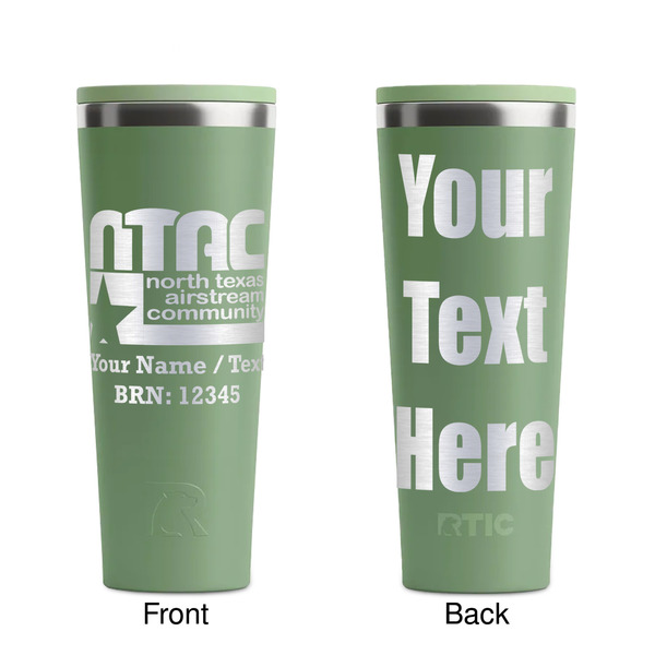 North Texas Airstream Community Light Green RTIC Everyday Tumbler - 28 oz. - Front and Back