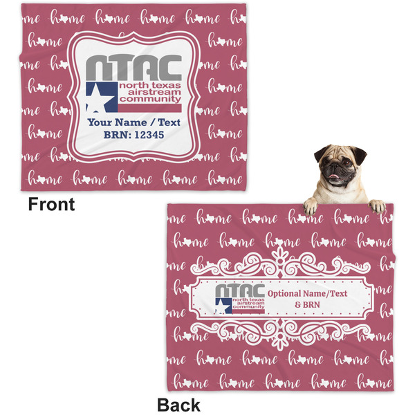 North Texas Airstream Community Microfleece Dog Blanket - Large- Front & Back