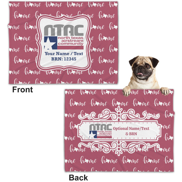 North Texas Airstream Community Microfleece Dog Blanket - Regular - Front & Back