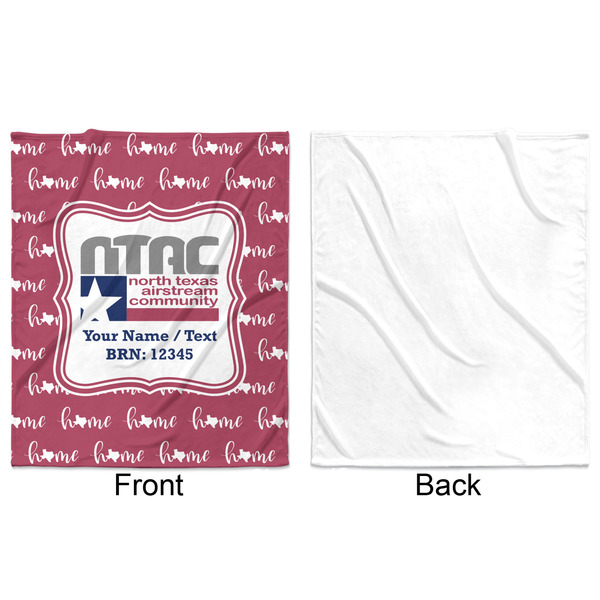 North Texas Airstream Community Minky Blanket - 50"x60" - Single Sided - Front & Back
