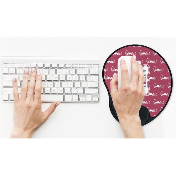 North Texas Airstream Community Mouse Pad with Wrist Rest - LIFESYTLE 2 (in use)