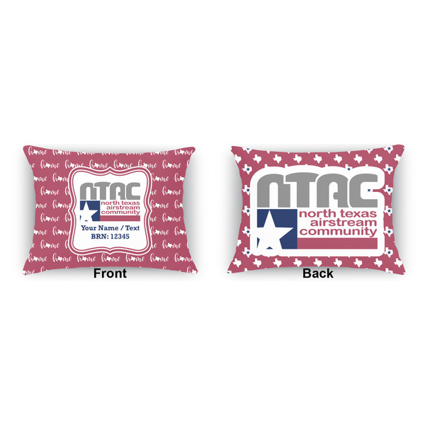 North Texas Airstream Community Outdoor Rectangular Throw Pillow (Front and Back)