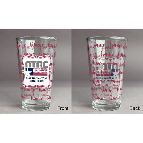 North Texas Airstream Community Pint Glass - Full Fill w Transparency - Approval