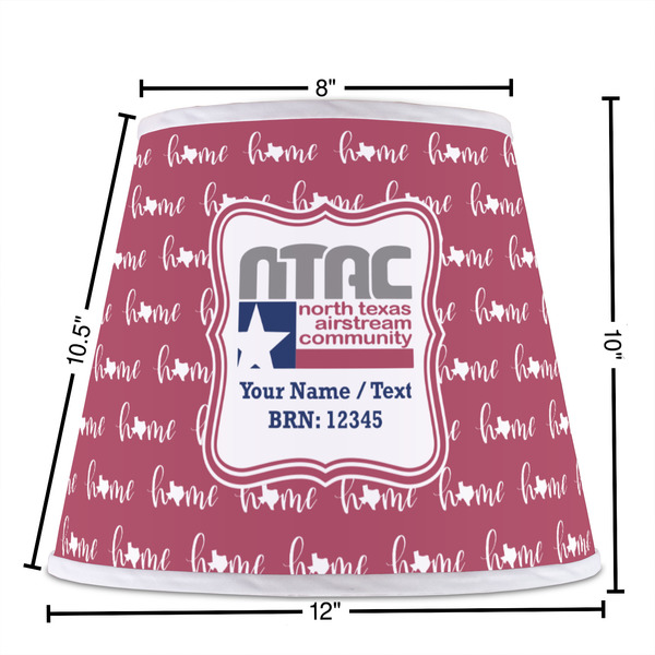 North Texas Airstream Community Poly Film Empire Lampshade - Dimensions