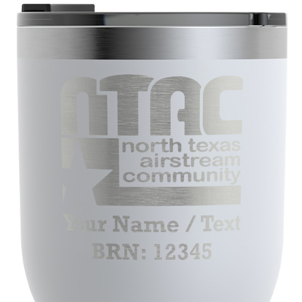 North Texas Airstream Community RTIC Tumbler - White - Close Up