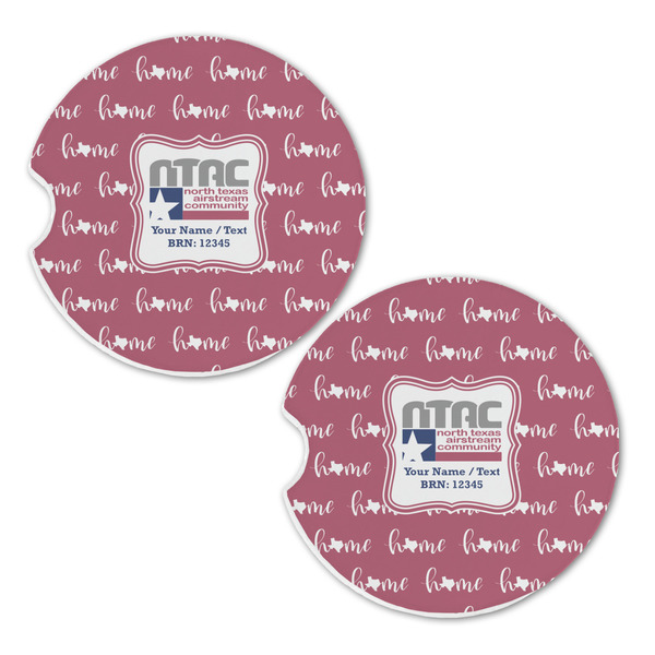 North Texas Airstream Community Sandstone Car Coasters - Set of 2