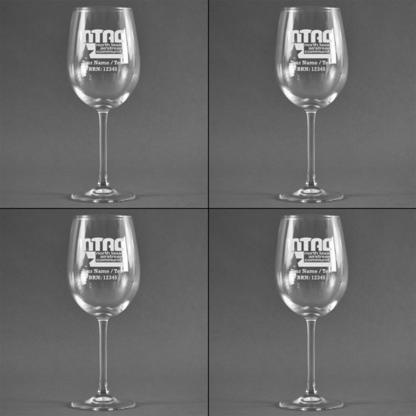 North Texas Airstream Community Set of Four Personalized Wineglasses - Approval