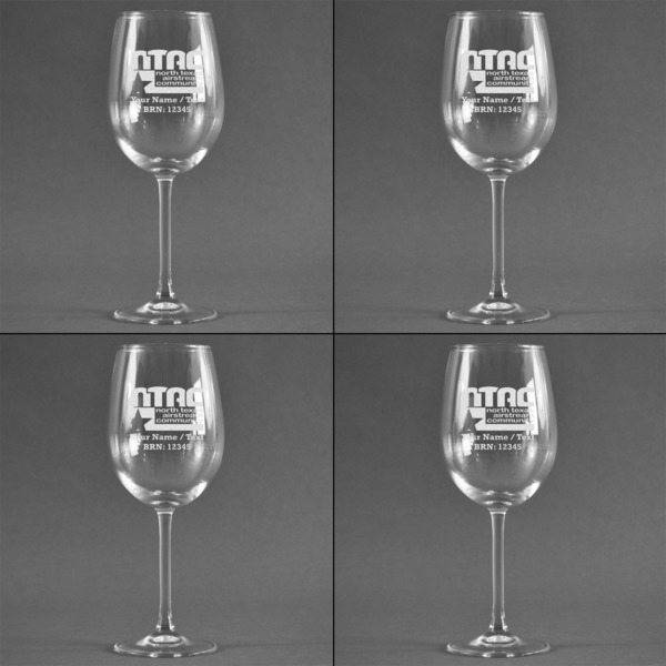 North Texas Airstream Community Set of Four Personalized Wineglasses - Approval