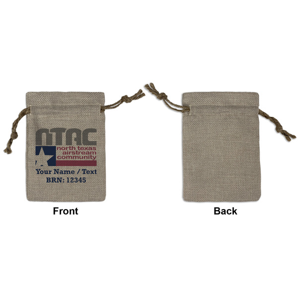 North Texas Airstream Community Small Burlap Gift Bag - Front Approval