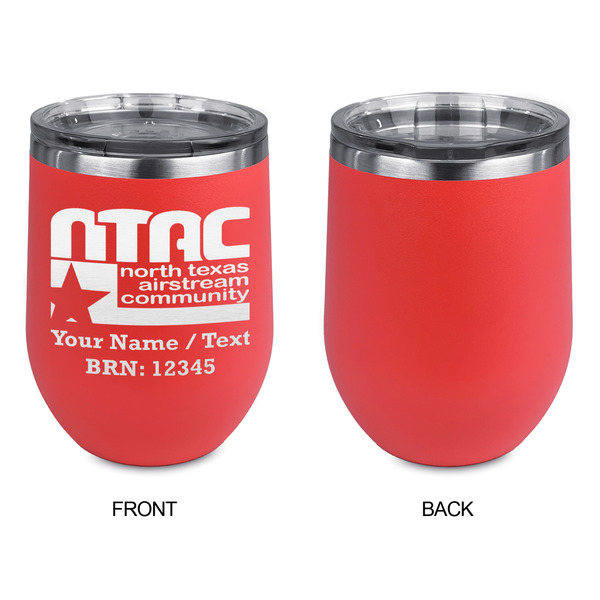 North Texas Airstream Community Stainless Wine Tumblers - Coral - Single Sided - Approval
