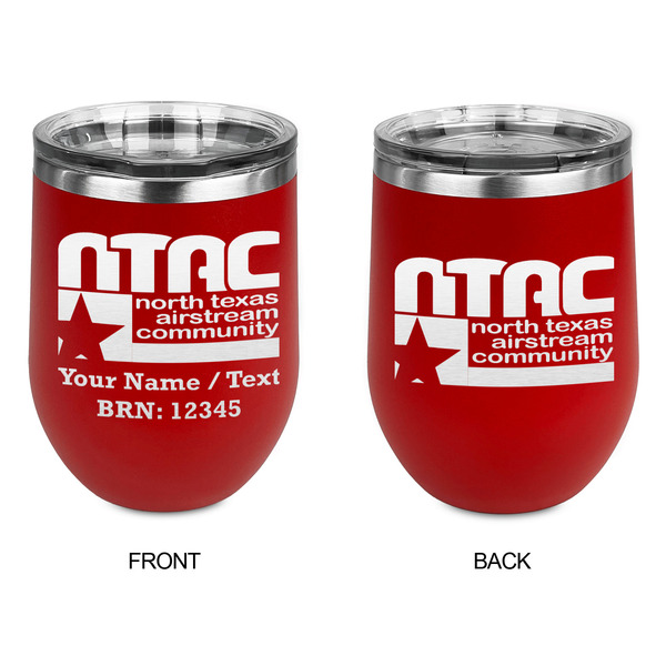 North Texas Airstream Community Stainless Wine Tumblers - Red - Double Sided - Approval