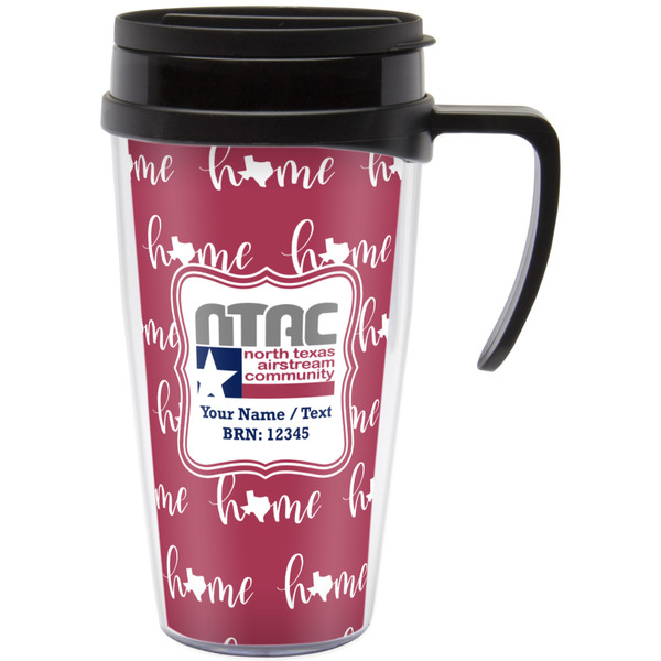 Custom North Texas Airstream Community Acrylic Travel Mug with Handle