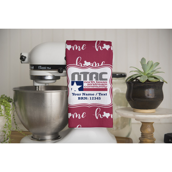 North Texas Airstream Community Waffle Weave Towel - Full Color Print - Lifestyle Image