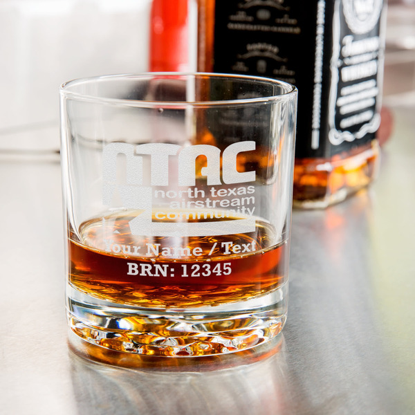 North Texas Airstream Community Whiskey Glass - Jack Daniel's Bar - In Use