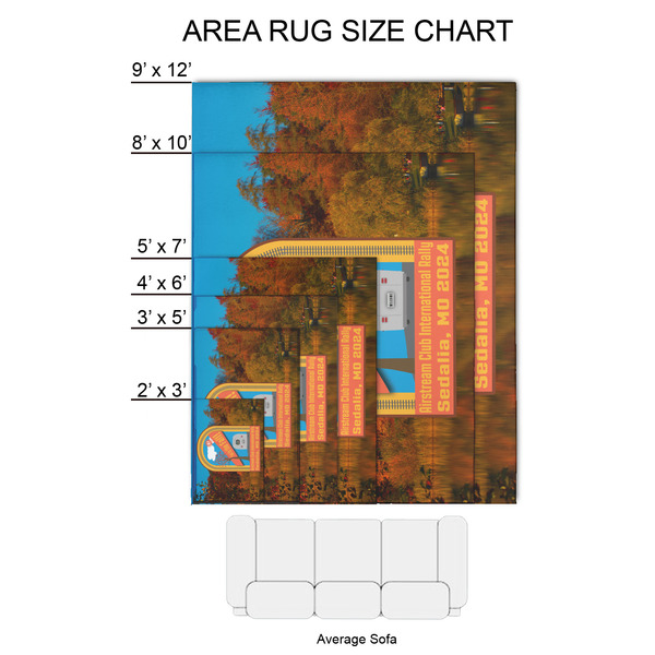 Airstream International Rally - 2024 2'x3' Indoor Area Rugs - Size Chart