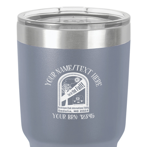 Airstream International Rally - 2024 30 oz Stainless Steel Ringneck Tumbler - Grey - Close Up