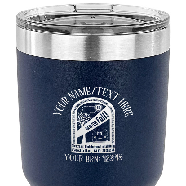 Airstream International Rally - 2024 30 oz Stainless Steel Ringneck Tumbler - Navy - CLOSE UP